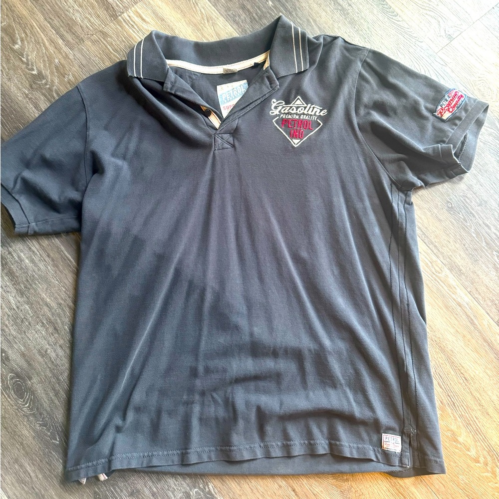 Petrol oil polo shirt
